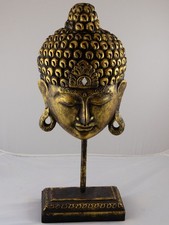 Buddha Maske auf Standfuß  Handarbeit Deko Figur mit Fuß 50 cm