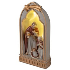 Heilige Familie 23cm Maria Josef Jesus Nostalgie LED formano 766137 Krippenblock