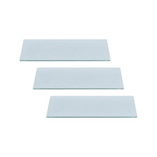 Glasschneideplatte 3er aus Sicherheitsglas mit Silikonfüßen transparent 30 x ...