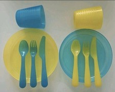 IKEA KINDER Geschirr SET Baby Teller Besteck Gabel Messer Löffel Kalas Vintage