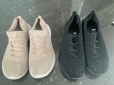 2 Paar Sneaker Gr. 40 rosa & schwarz Damen Schlupfschuhe