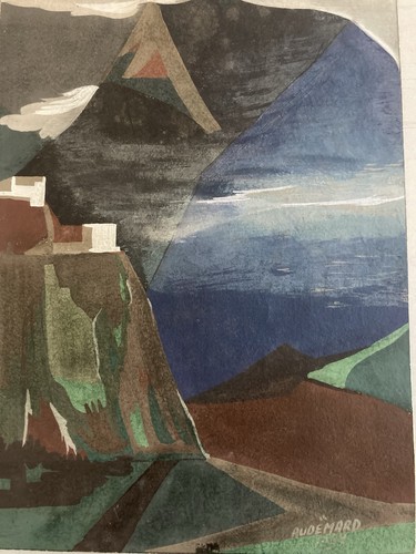 Gemälde 1950 landschaft berge - 1950,