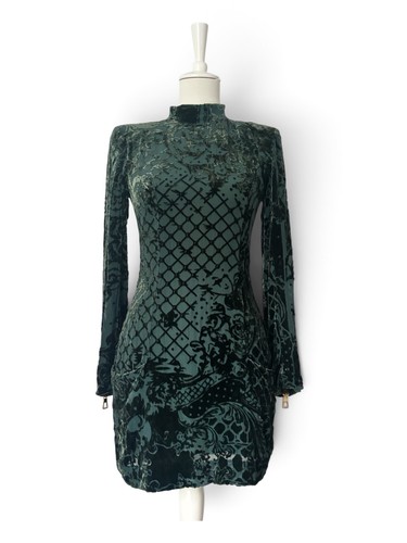 Balmain runway samtkleid - h&m,