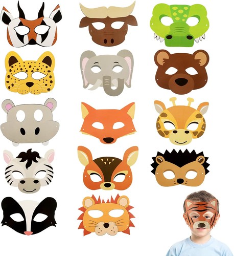 Tiermasken stück papier - stück,