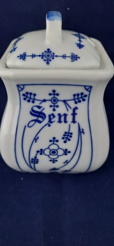 Senfpott porzellan friesisch - porzellan,