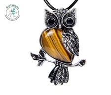 Halskette Eule Uhu Tigerauge