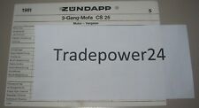 Technische Information Zündapp 3 Gang Mofa CS 25 Vergaser Elektrik Fahrgestell!