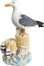 Maritime Deko Figur Möwe auf 2er Poller Bojen Wellen 12,8 x 8,5 x 4,5cm