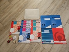 Schulhefte (kariert,liniert),Radiergummi, Federnset, Anspitzer,Heftbox alles Neu
