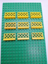 9x Lego Zaun, Gitter, Absperrung Gelb 1x4x2, 3185, Gartenzaun