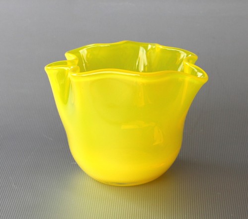 Murano taschentuchvase gelb - murano,