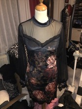 Damen Samt Langarm Kleid