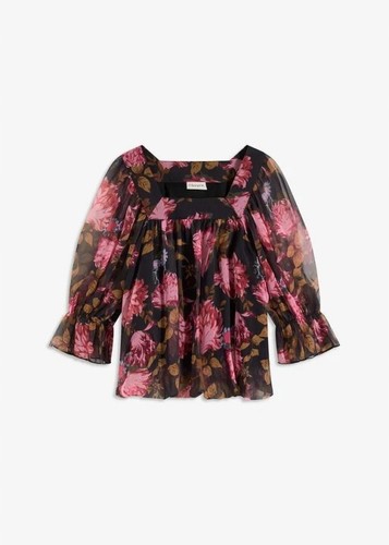 Bluse mit ballonsaum 44 - mit,
