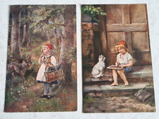2 x Antike AK - Postkarten mit