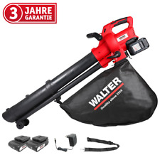 WALTER Akku Laubsauger/bläser 40V mit 2 Akkus und Ladegerät,  45L Laubfangsack