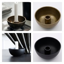 House Doctor Crown Kerzenhalter Schale Deko schwarz gold messing Kerzenständer