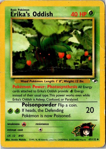 Pokemon erika oddish 132 - erika's, 47/132