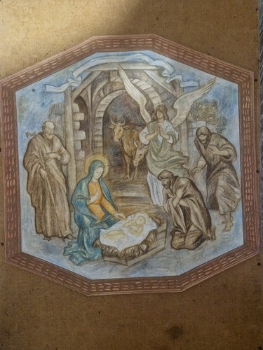 Alte zeichnung christi geburt - zeichnung,