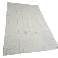 Tischdecke Leinen bestickt