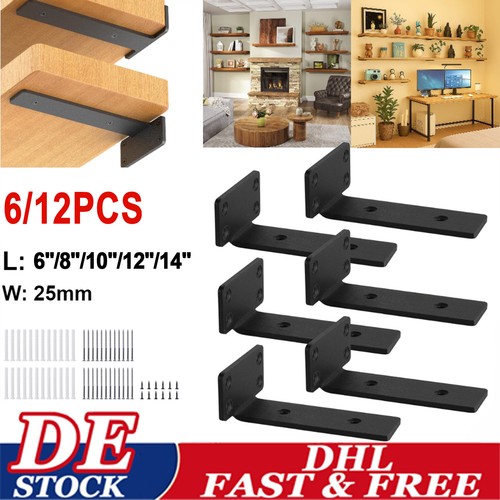 12x regalhalterung schwarz - 6/12x,