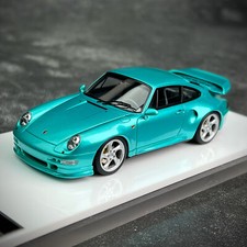 Make Up 1:43 Porsche 911 993 Turbo S 1996 Diecast Car Model Ocean Jade Metallic