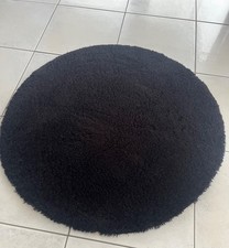 ★Teppich Kurzflor **Rund** schwarz Durchmesser circa 90cm★