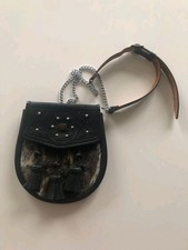 Vintage Echtleder Sporran Semi