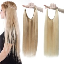 Unsichtbar Stirnband Wire Clip In Echthaar Extensions Haarteile Haarverlängerung