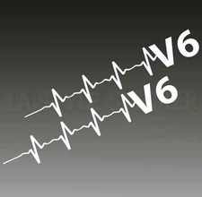 V6 Aufkleber Pulsschlag v6