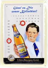 Gold Ochsen Kellerbier - geprägtes Blechschild mit Magnet-Dauerkalender - Neu