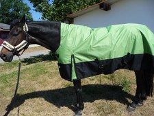 *1200 D. OUTDOORDECKE+HIGHNECK Fleecefutter 165 cm  Apfelgrün-Schwarz