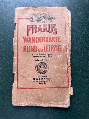Alte pharus wanderkarte rund - alte,