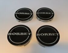 4X Borbet Classic Nabendeckel schwarz 56mm Nabenkappe Felgendeckel