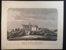Xylographie von 1896. Tranekjær Slot, Hovedsædet i Grevskabet Langeland. Theodor