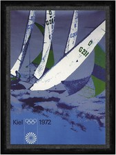 Kiel 1972 Olympia Sommerspiele Segeln Schilksee Kunstdruck Faks_Werbung 676
