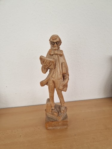 Holzfigur bücherwurm lehrer - holzfigur,