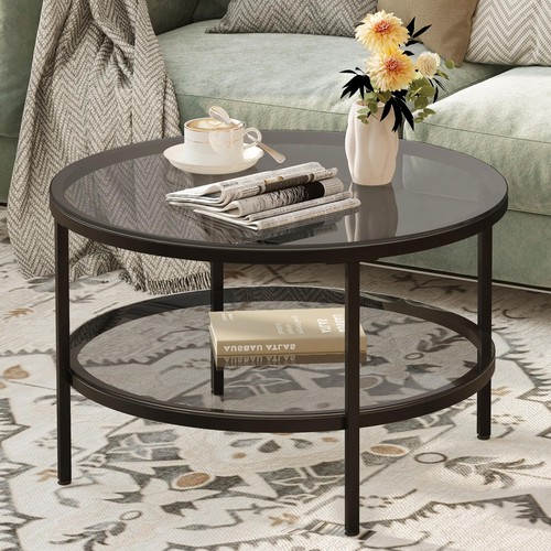 Runder couchtisch aus glas - runder,