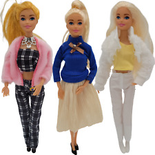 Exklusive Puppen Outfits für Barbie-Puppen Jacke Hose Rock Pullover Top Mode Set