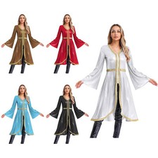 Frauen Kleid Glänzend Kostüm Eid Abaya Dubai Party Satin Stickerei Gebet Retro