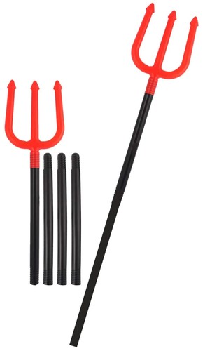 Rote kunststoff teufel - kunststoff, gabel