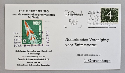 Karte raketenpost niederlande - karte,
