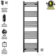 1600 mm hoch matt schwarz elektrisch Fertighandtuch Heizkörper Designer Rad Next Day