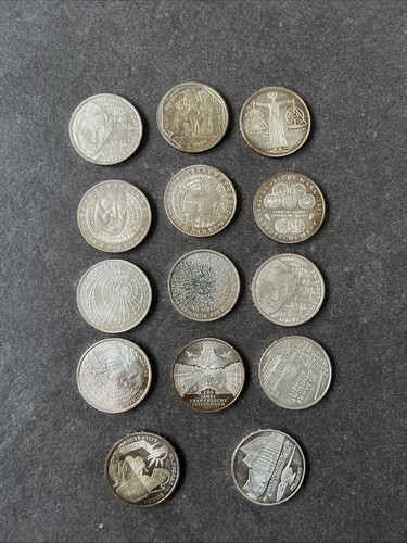 14x silbermünzen - 10,
