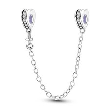 Charm Anhänger Sicherheitskette 925 Silber für Armband oder Bettelarmband 
