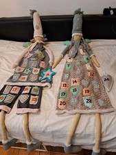 Weihnachts Kalender Stoffpuppen Paar. (150 cm lang groß)