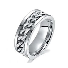 Edelstahl Ring Spinner Fingerring Gold Silber Schwarz Damen Herren Schmuckbeutel