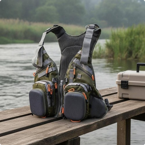 Angelweste mit rucksack viele - mit,