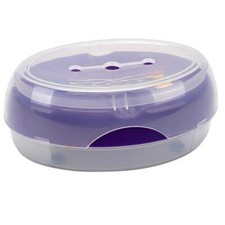 Starkes Magnet-Nadelkissen mit Aufbewahrungs-Box+10 Blumenkopf-Stecknadeln lila