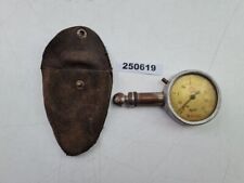 Luftdruckprüfer + Tasche US Gauge Co Ballon Metall Leder Oldtimer alt #250619