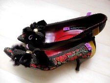 Original  Mario Bologna Pumps,Trachtenmode, Gr.38,Echtleder,Echt Pelz Deko